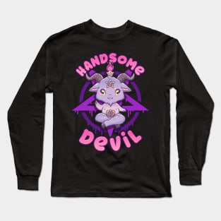 Handsome Devil - Cute Satanic Anime Baphomet Gift Long Sleeve T-Shirt